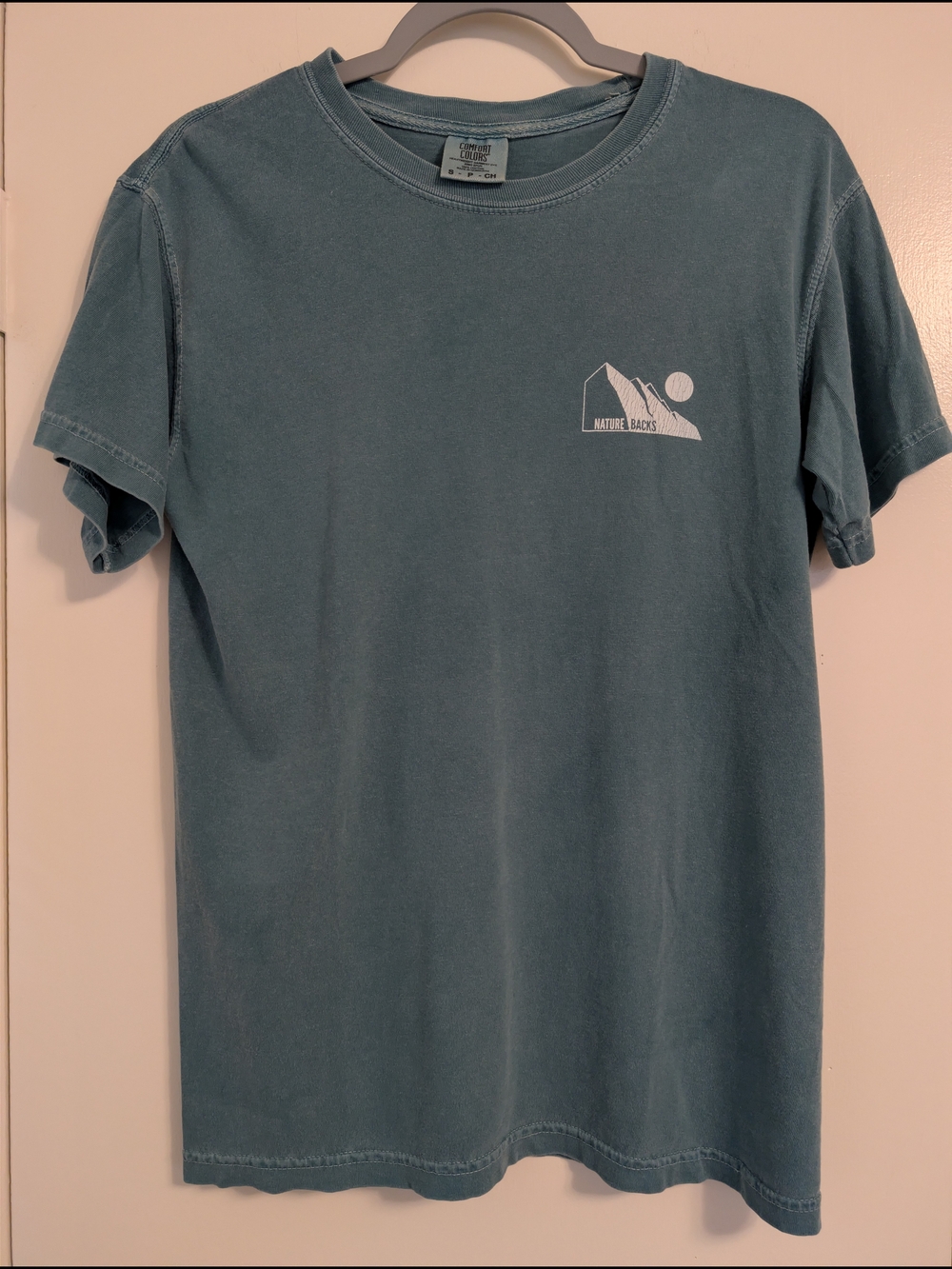 Nature Backs Short Sleeve Teal Comfort Colors T-Shirt (Size Small)